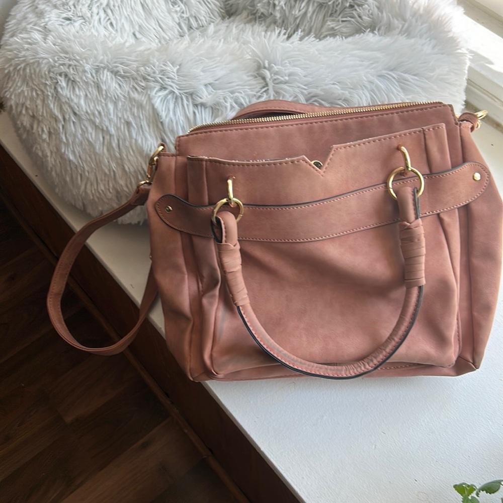 Faux leather cross body purse